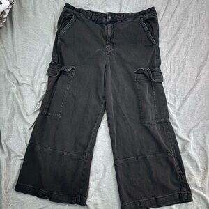 American Eagle Outfitters Black Wide Leg Jeans